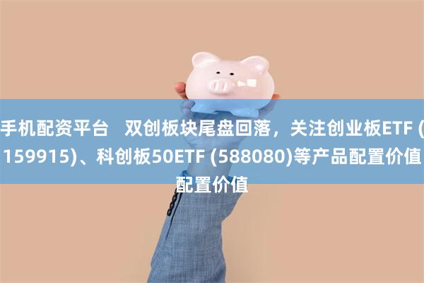 手机配资平台   双创板块尾盘回落，关注创业板ETF (159915)、科创板50ETF (588080)等产品配置价值