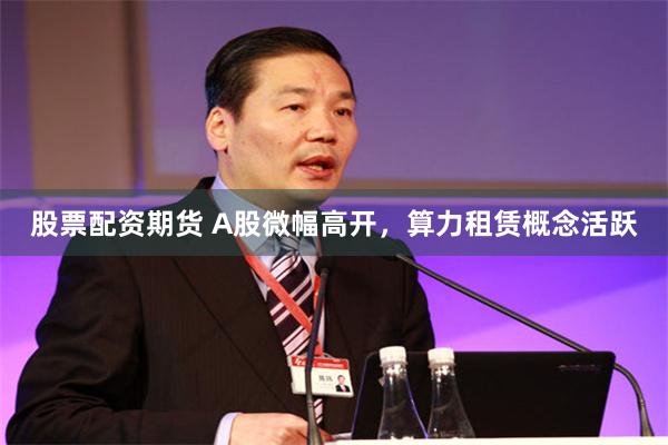 股票配资期货 A股微幅高开，算力租赁概念活跃