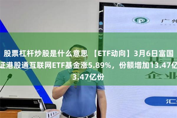 股票杠杆炒股是什么意思 【ETF动向】3月6日富国中证港股通互联网ETF基金涨5.89%，份额增加13.47亿份