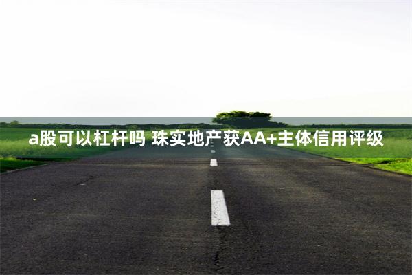 a股可以杠杆吗 珠实地产获AA+主体信用评级