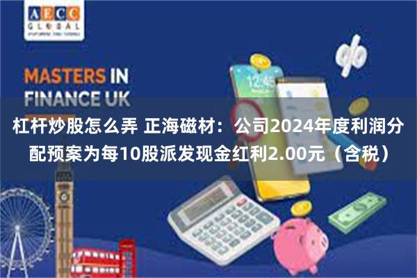 杠杆炒股怎么弄 正海磁材：公司2024年度利润分配预案为每10股派发现金红利2.00元（含税）